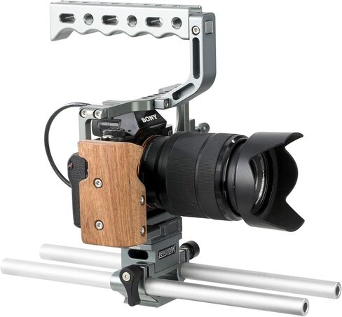 Sevenoak SK-A9C1 Pro Aluminum Camera Cage with Top Handle, Shoe Mount and 15mm Rods - Custom Fit for Sony a7, a7S, a7R, a7 II, a7R II, a7R III, & a9 Mirrorless Cameras in Kuwait