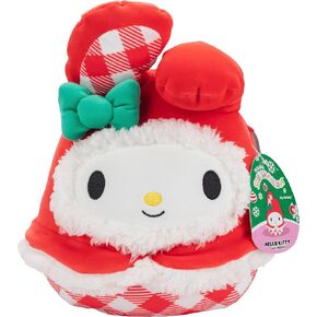 Squishmallows Original 8-Inch Hello Kitty Gingerbread Official Jazwares Christmas Plush - Collectible Soft & Squishy Sanrio Stuffed Animal Toy - Gift for Kids, Girls & Boys