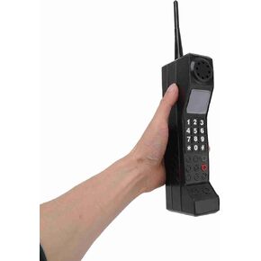 Brick Mobile Phone Model, Iron Retro Brick Mobile Phone Model, Exquisite Appearance, Phone Ornament for Shooting Props, Restaurant Decoration, Home Decoration, etc., Black