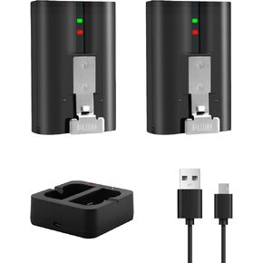 2 Packs 6800mAh 3.65V Rechargeable Ring Camera Battery with Charger Station,Compatible with Video Doorbell 2, Spotlight Cam, Door View Cam and Stick Up Cam,Replacement for Ring Doorbell Battery