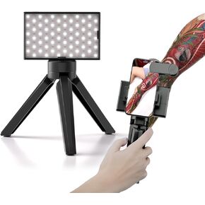Tattoo Light with Stand Photography Lighting， Tattoo Continuous-Output-Lighting Fill Light for Tattoo Artist Gifts,Tattoo Accessories with Front & Back Clip,Tattoo Equipment and Supplies