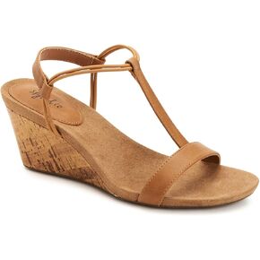 Style & Co. Womens Mulan Open Toe Slip On Wedge Sandals Tan 11 Medium (B,M)