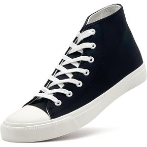 High Top Sneakers for Women Men Classic PU Leather Tennis Shoes Lace Up Fashion Breathable Walking Shoes High Tops