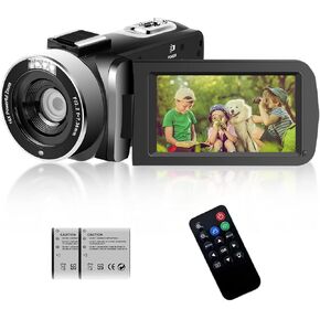 Video Camera, Camcorder 2.7K 30FPS, 16x Digital Zoom YouTube Camera,30 Million Pixels, Infrared IR Night Vision Camcorder Camera, 3.0" 270° Rotating Screen LED Vlogging Camera, Selfie Camera