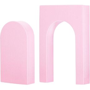 YOKIVE 1Set Photography Background Props Set, Hard Foam Photo Props | Geometric Cube for Photo Shoot (Pink, Door Combination)