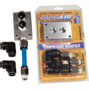 Rapidair 90200 Compressor Manifold Kit for 1/2-Inch Nylon Tubing