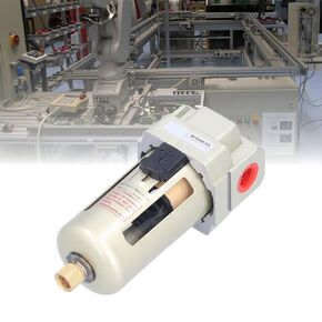 Oil Water Separator, Compressor Water Trap Cleaner Particulate Air Filter Replacement Single Unit Pneumatic Lubricator, for Electronic Machinery Health Equipment Laboratories