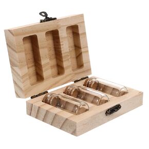 Healifty Baby Bottles Newborn First Tooth Keepsake Fetal Hair Storage Box Teeth Keepsake Box Teeth Collection Box with 3 Bottles Container Baby Keepsake Box Kids Storage Box