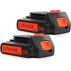 2Pack 3.5Ah 20V LBXR20 Battery Compatible with Black and Decker 20Volt Max Lithium Battery LB20 LBX20 LBXR2020 LB2X4020-OPE LBXR20-OPE Cordless Power Drill Driver Tools