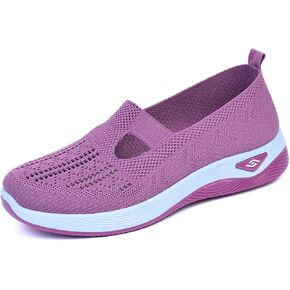 Women's Slip-on Loafers, Casual Walking Shoes, Breathable Sneaker, Non-Slip & Comfortable & Light-Weight