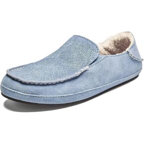 OLUKAI Nohea Slipper, Women's Slip-On Shoes, Genuine Shearling & Premium Nubuck Leather, Drop-In Heel Design, Cozy & Ultra-Soft Comfort Fit in Kuwait