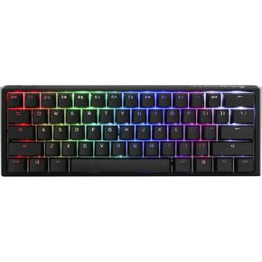Ducky One 3 Mini 60% Mechanical Keyboard: Quack Mechanics Dampening, Hot-Swappable Cherry MX Red Switches, High-Density PBT Tripleshot Keycaps, RGB, US, Black