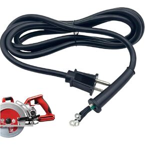 95104L Circular Saw Replacement Cord Compatible with SPT77WML SPT77WM SPT78W SKILSAW Worm Drive Saw,Heavy Gauge Power Tool Replacement Assembly Black 2.5M/8.2FT Bare Wire 3 Pin Power Cord