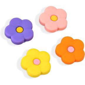 DLseego Thumb Grips Caps Design for Switch/Switch lite/Switch OLED Console, Soft Silicone Joycon Analog Controller Protective Anti-Slip Covers 4PCS Button Joy Con Joystick Caps - Flower 7 in Kuwait