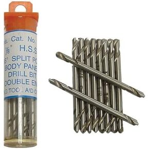 SGT15210 10 Pieces 1/8 Inch Stubby Body Panel HSS Double End Drill Bits