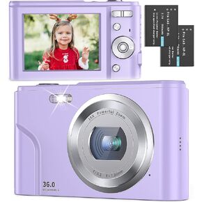 Digital Camera 36 MP HD 1080P Digital Camera for Kids Small Video Camera with 32GB Memory Card 16X Digital Zoom Portable Mini Compact Camera for Kids Teens Beginner