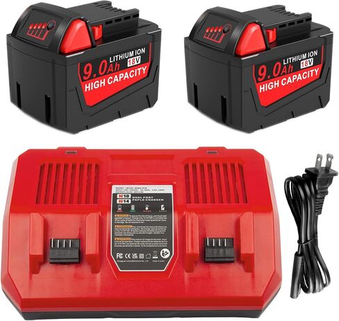 18V 6.0Ah Replace Battery for Milwaukee M18 Battery Compatible with 48-11-1815, 48-11-1820, 48-11-1840, 48-11-1850, 48-11-1860 Cordless Power Tools Lithium Battery (1Pack) in Saudi Arabia