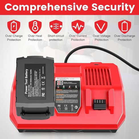 18V 6.0Ah Replace Battery for Milwaukee M18 Battery Compatible with 48-11-1815, 48-11-1820, 48-11-1840, 48-11-1850, 48-11-1860 Cordless Power Tools Lithium Battery (1Pack) in Saudi Arabia
