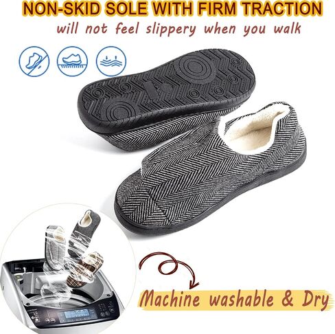 Urbancolr Urbancolr Women Adjustable Closed Back Shoes Woman Indoor Washable Slippers with Adjustable Closure Strap for Swollen Feet Indoor Outdoor Home Shoes with Rubber Sole in Saudi Arabia