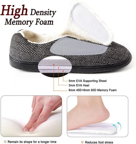 Urbancolr Urbancolr Women Adjustable Closed Back Shoes Woman Indoor Washable Slippers with Adjustable Closure Strap for Swollen Feet Indoor Outdoor Home Shoes with Rubber Sole in Saudi Arabia