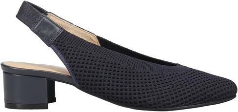 VANELi Womens Abira Round Toe Sling Back Block Pumps Dress Casual Casual Low Heel 1-2" - Black in Saudi Arabia