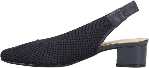 VANELi Womens Abira Round Toe Sling Back Block Pumps Dress Casual Casual Low Heel 1-2" - Black in Saudi Arabia