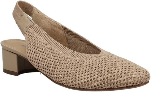 VANELi Womens Abira Round Toe Sling Back Block Pumps Dress Casual Casual Low Heel 1-2" - Black in Saudi Arabia
