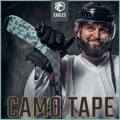 EAGLES Hockey Tape Multipurpose Cloth Tape Roll for Lacrosse Baseball & Softball Bats, Rackets, Pullup Bars, Gardening Tools, Easy Tear Over Grip - Multi Sport Handle Tape - Sports Gift in Kuwait
