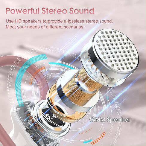 OYIB Wireless Earbuds Bluetooth 5.4 Headphones Sport, 50H Bluetooth Earbuds with Earhooks, Over Ear Bud Deep Bass with ENC Mic, IP7 Waterproof Wireless Earphone for Workout/Running, RED in Saudi Arabia