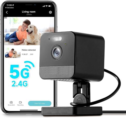 1080P 2.4g/5g Indoor Camera, Plug-in Cameras for Home Security w/Night Vision, Baby/Elder/Home Cameras with Phone App, Motion Detection, 2-Way in Saudi Arabia