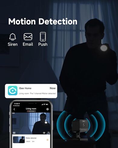 1080P 2.4g/5g Indoor Camera, Plug-in Cameras for Home Security w/Night Vision, Baby/Elder/Home Cameras with Phone App, Motion Detection, 2-Way in Saudi Arabia