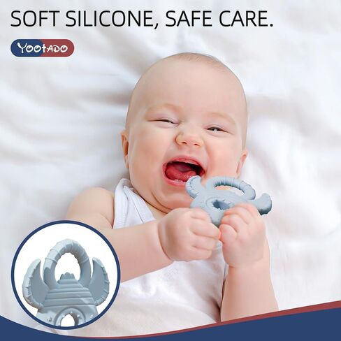 Baby Teething Toys for Babies 0-6 Months, Baby Teethers for Babies 3-6 6-12 Months Silicone Baby Chew Toys Gifts for Must Haves, BPA Free Rocket in Saudi Arabia