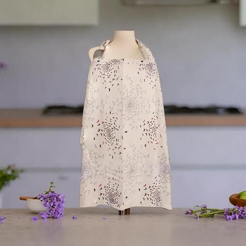 Breastfeeding Cover with Vintage Floral Design, 100% Cotton Nursing Cover in Saudi Arabia