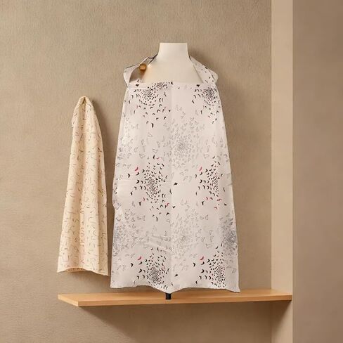 Breastfeeding Cover with Vintage Floral Design, 100% Cotton Nursing Cover in Saudi Arabia