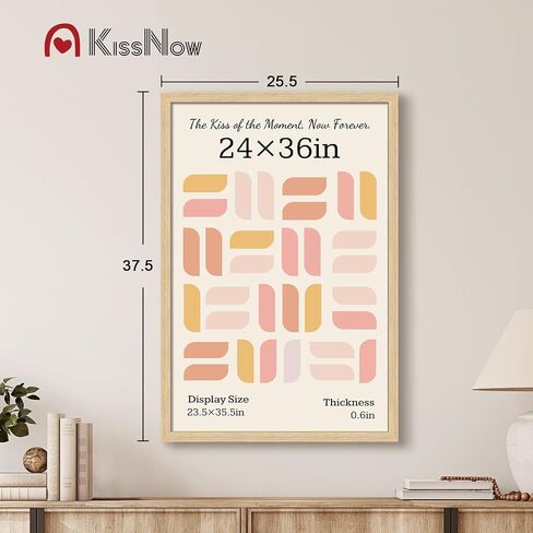 مجموعة إطارات صور مقاس 13×19 مكونة من 4 قطع، إطار ملصق من خشب البلوط الطبيعي، للتعليق على الحائط in Saudi Arabia