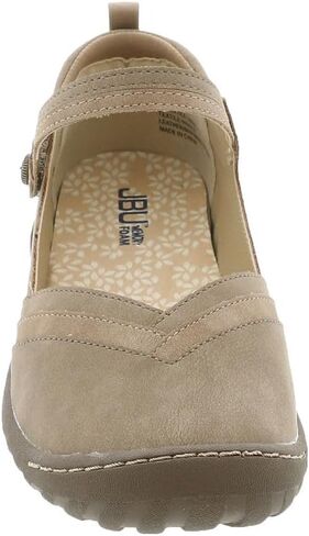 JBU Women's Raven Comfort Casual Classic Mary Jane Flats Fashion Shoes, Merlot Shimmer, 9 in Saudi Arabia