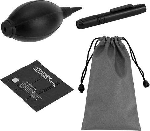 QWORK Camera Lens Cleaning Kit - 4-in-1 Includes Lens Cleaning Pen, Microfiber Cloths, Air Blower - Compatible with Sony, Nikon, Canon, DSLR Cameras & Cell Phones in Saudi Arabia