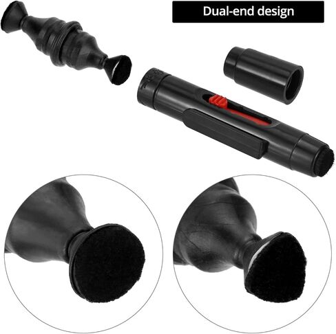 QWORK Camera Lens Cleaning Kit - 4-in-1 Includes Lens Cleaning Pen, Microfiber Cloths, Air Blower - Compatible with Sony, Nikon, Canon, DSLR Cameras & Cell Phones in Saudi Arabia