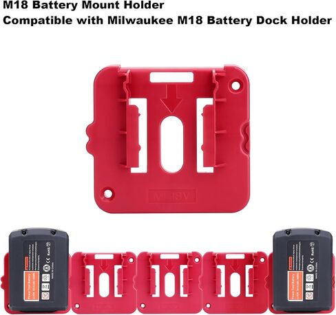 10Packs Battery Holders for Milwaukee 18V M18 Battery Mount Dock Fit for M18 Battery(with Screws, No Battery) in Saudi Arabia