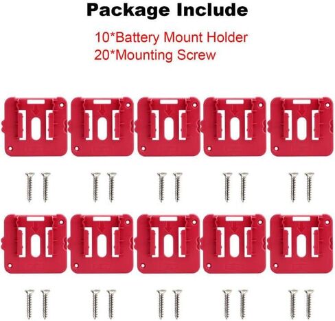 10Packs Battery Holders for Milwaukee 18V M18 Battery Mount Dock Fit for M18 Battery(with Screws, No Battery) in Saudi Arabia