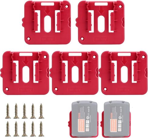 10Packs Battery Holders for Milwaukee 18V M18 Battery Mount Dock Fit for M18 Battery(with Screws, No Battery) in Saudi Arabia