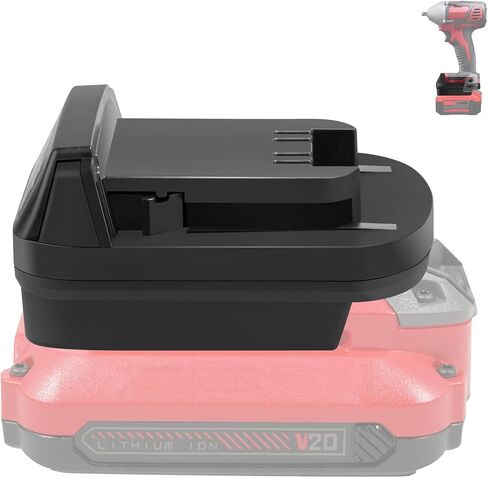لاستخدام V20 لأدوات Milwaukee M18 18V اللاسلكية، لبطارية Craftsman 20V تحويل إلى بطارية Milwaukee M-18 48-11-1812 48-11-1850 48-11-1852 48-11-1862 لبطارية أدوات الطاقة اللاسلكية in Kuwait