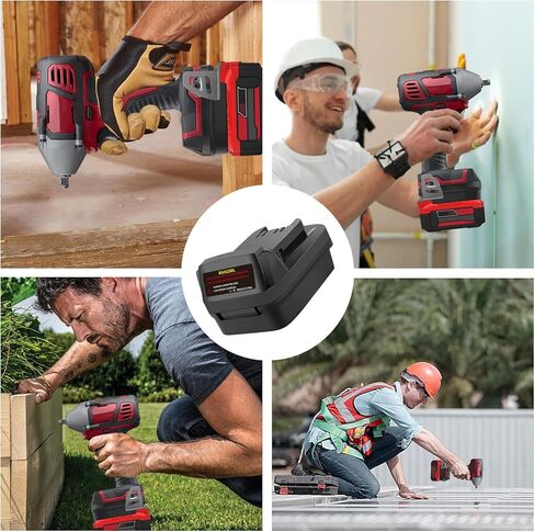 لاستخدام V20 لأدوات Milwaukee M18 18V اللاسلكية، لبطارية Craftsman 20V تحويل إلى بطارية Milwaukee M-18 48-11-1812 48-11-1850 48-11-1852 48-11-1862 لبطارية أدوات الطاقة اللاسلكية in Kuwait
