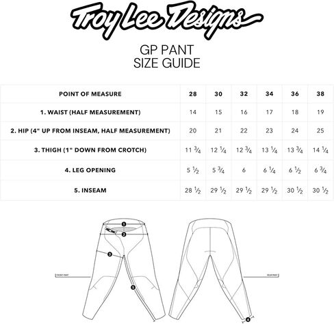 Troy Lee Designs GP Air Pant لـ Moto MX Motocross، أسود أحادي، 34 in Saudi Arabia