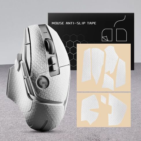Sweat-Resistant Mouse Grip Tape for Logitech G502X Mouse Sticker for G502X Anti-Slip Skin Pre-Cut Decals(White) in Saudi Arabia