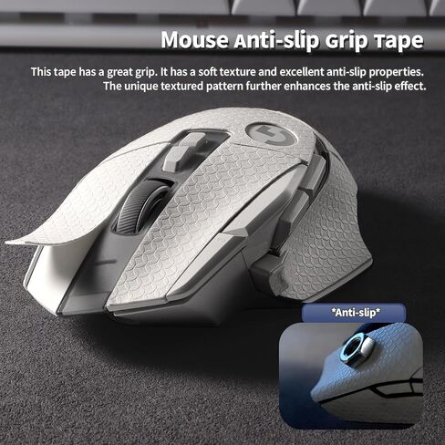 Sweat-Resistant Mouse Grip Tape for Logitech G502X Mouse Sticker for G502X Anti-Slip Skin Pre-Cut Decals(White) in Saudi Arabia