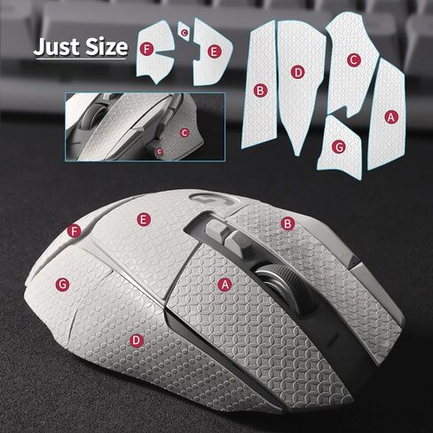 Sweat-Resistant Mouse Grip Tape for Logitech G502X Mouse Sticker for G502X Anti-Slip Skin Pre-Cut Decals(White) in Saudi Arabia