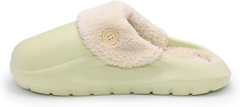 ORORO Women Men Fur Lined Garden Slip-on, Waterproof Slippers Fur Lined Clogs Winter Garden Shoes Indoor Outdoor Mules in Saudi Arabia
