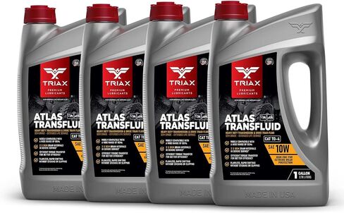 TRIAX Atlas Transfluid to-4 10W - Heavy Duty Transmission and Drive Train Fluid - OEM Grade, Extended Life - Compatible with Caterpillar to-4, Komatsu, Vickers, ZF, and More (1 Gallon) in Saudi Arabia