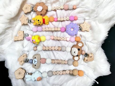 Personalized Custom Pacifier Clip Boys and Grils, Paci Binky Holder Custom Name Baby Gift, Baby Shower Gift, New Birth Gift, Newborn Gift, Rainbow Baby in Saudi Arabia